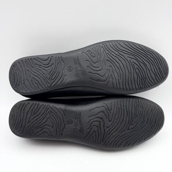 Dansko Womens Lace 38 Moc Loafer EU 38 US 7.5-8 Black Leather NIB - Picture 11 of 12